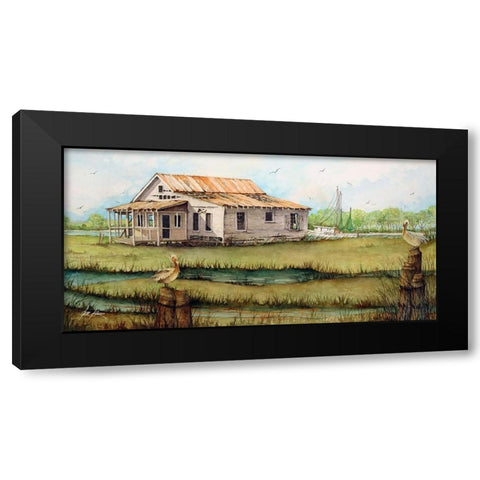 Faded Memories - Panorama Black Modern Wood Framed Art Print with Double Matting by Rizzo, Gene