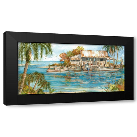 Seafood Shack - Panorama Black Modern Wood Framed Art Print with Double Matting by Rizzo, Gene