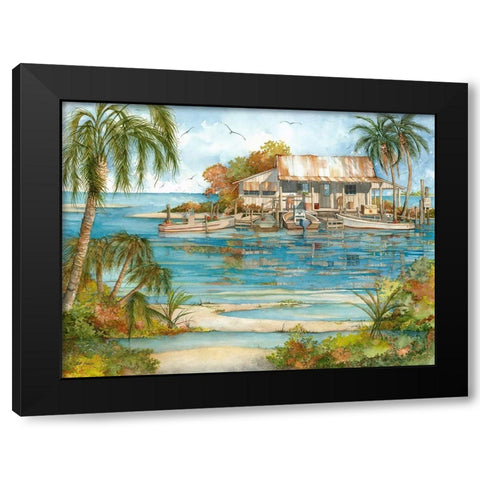 Seafood Shack Black Modern Wood Framed Art Print with Double Matting by Rizzo, Gene