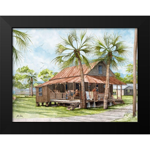 Seaside Shanty Black Modern Wood Framed Art Print by Rizzo, Gene