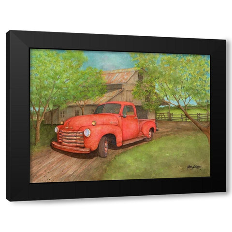 Down on the Farm Black Modern Wood Framed Art Print by Rizzo, Gene