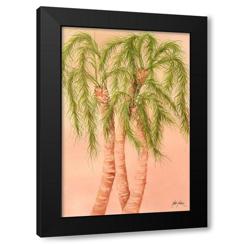Holiday Palms Black Modern Wood Framed Art Print by Rizzo, Gene