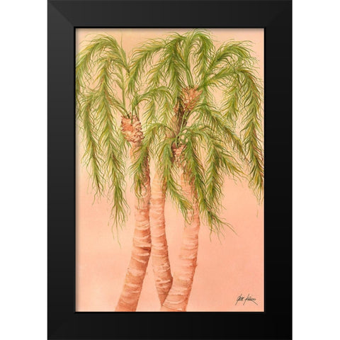 Holiday Palms Black Modern Wood Framed Art Print by Rizzo, Gene