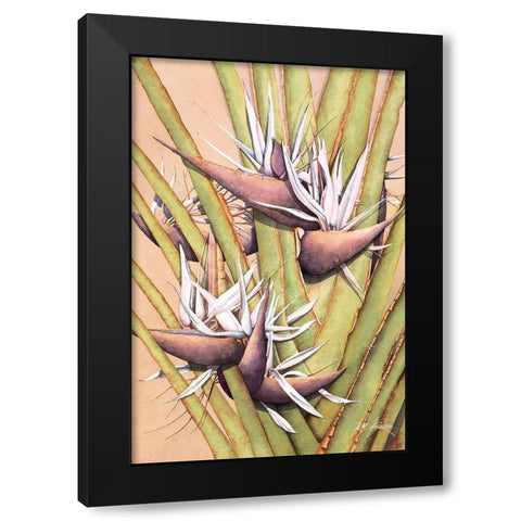 White Bird Of Paradise Black Modern Wood Framed Art Print by Rizzo, Gene
