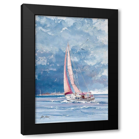 Misty Black Modern Wood Framed Art Print with Double Matting by Rizzo, Gene