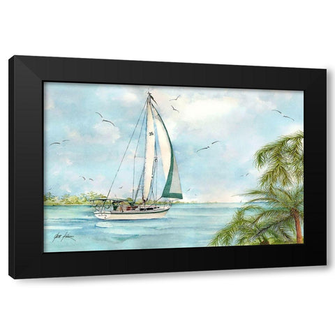 Serenity Black Modern Wood Framed Art Print with Double Matting by Rizzo, Gene