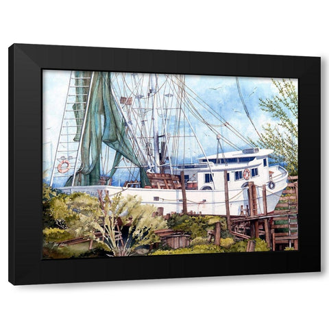 All Decked Out Black Modern Wood Framed Art Print with Double Matting by Rizzo, Gene