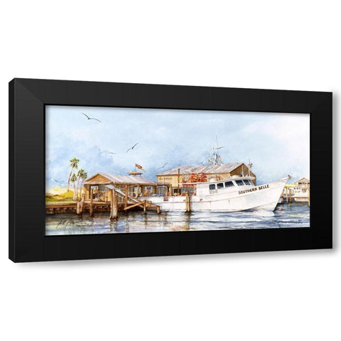 Southern Belle Black Modern Wood Framed Art Print with Double Matting by Rizzo, Gene