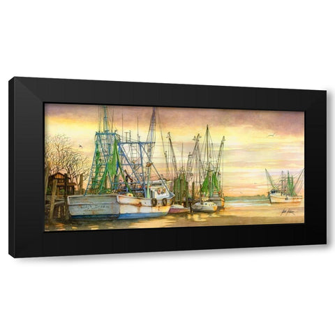 Shrimpers Delight Black Modern Wood Framed Art Print by Rizzo, Gene