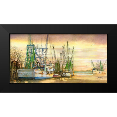 Shrimpers Delight Black Modern Wood Framed Art Print by Rizzo, Gene