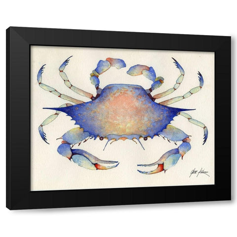 Blue Crab Black Modern Wood Framed Art Print by Rizzo, Gene