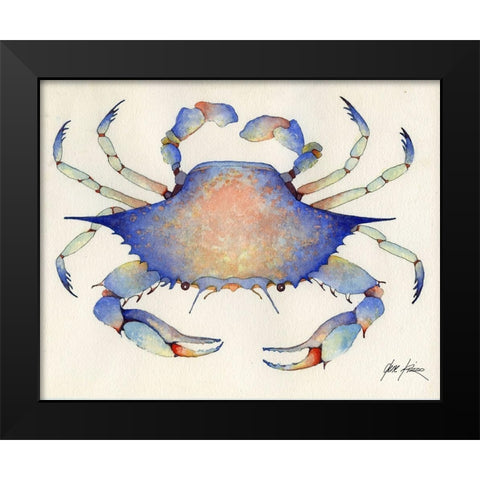 Blue Crab Black Modern Wood Framed Art Print by Rizzo, Gene