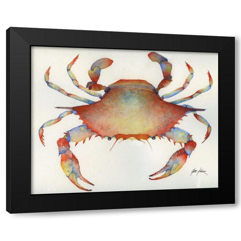 Red Crab Black Modern Wood Framed Art Print by Rizzo, Gene