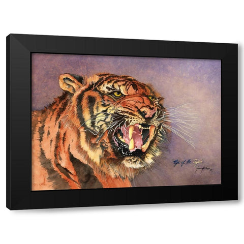 Eye Of The Tiger Black Modern Wood Framed Art Print by Rizzo, Gene