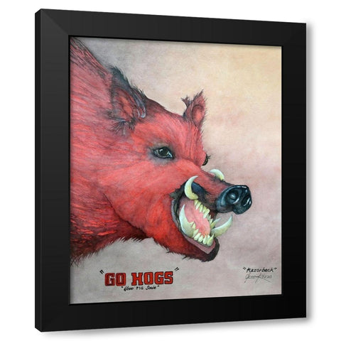 Razorback Black Modern Wood Framed Art Print by Rizzo, Gene