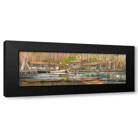 Black Bayou Black Modern Wood Framed Art Print with Double Matting by Rizzo, Gene