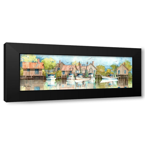 Bayou Reflections Black Modern Wood Framed Art Print by Rizzo, Gene