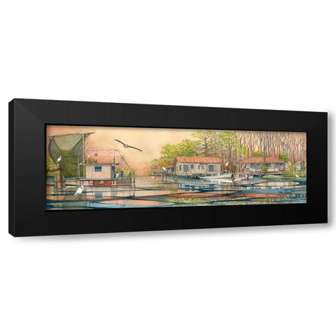 Lazy Days Black Modern Wood Framed Art Print with Double Matting by Rizzo, Gene