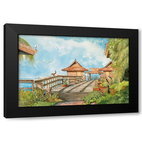 Naples Pier Black Modern Wood Framed Art Print by Rizzo, Gene