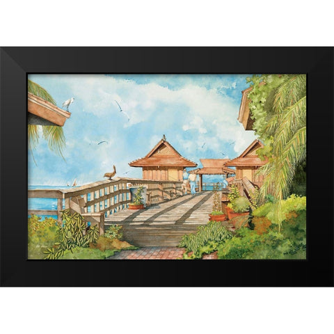 Naples Pier Black Modern Wood Framed Art Print by Rizzo, Gene