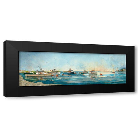 Portsmouth Harbor Black Modern Wood Framed Art Print with Double Matting by Rizzo, Gene