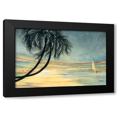 Sunset Sailing Black Modern Wood Framed Art Print by Rizzo, Gene