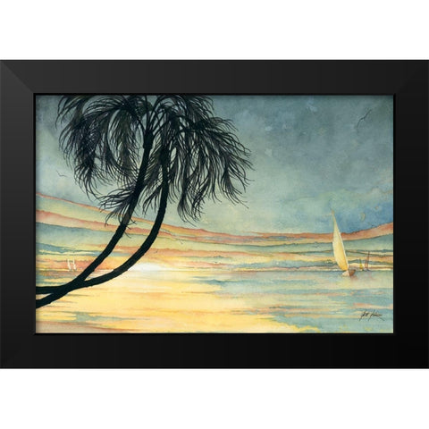 Sunset Sailing Black Modern Wood Framed Art Print by Rizzo, Gene