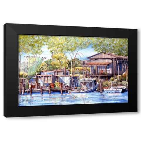 The Village Black Modern Wood Framed Art Print by Rizzo, Gene