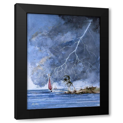 Unexpected Black Modern Wood Framed Art Print by Rizzo, Gene