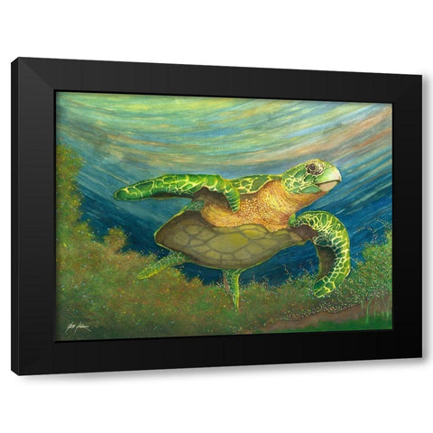 WhereYat Black Modern Wood Framed Art Print by Rizzo, Gene