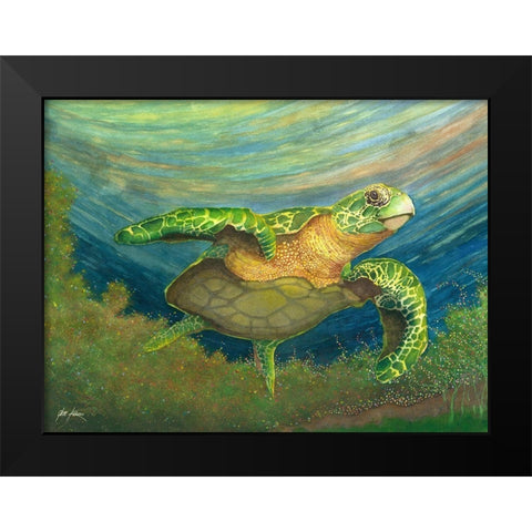 WhereYat Black Modern Wood Framed Art Print by Rizzo, Gene