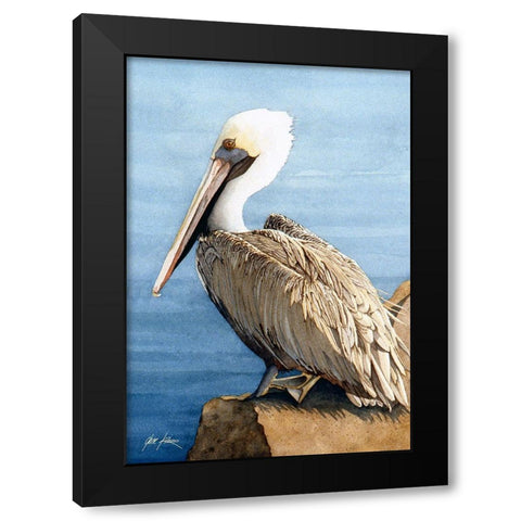 Brownie Black Modern Wood Framed Art Print with Double Matting by Rizzo, Gene