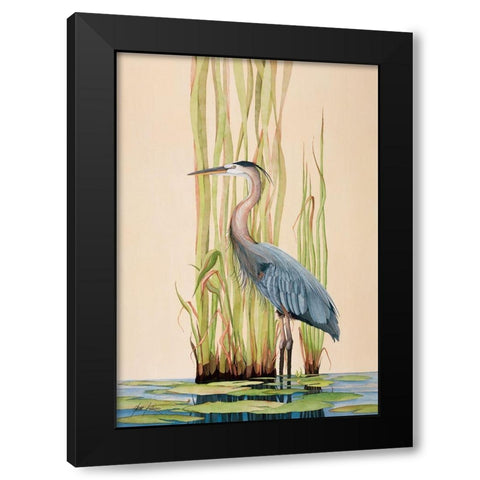 Great Blue Heron Black Modern Wood Framed Art Print by Rizzo, Gene