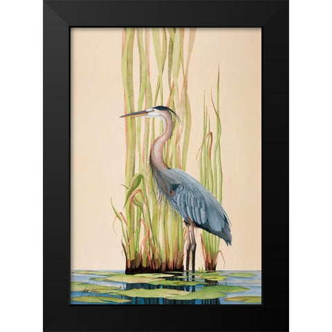 Great Blue Heron Black Modern Wood Framed Art Print by Rizzo, Gene