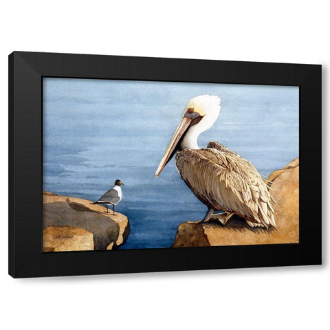 Just The Two of Us Black Modern Wood Framed Art Print by Rizzo, Gene