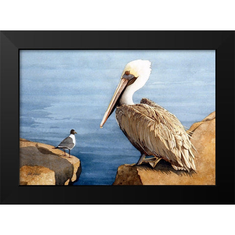 Just The Two of Us Black Modern Wood Framed Art Print by Rizzo, Gene