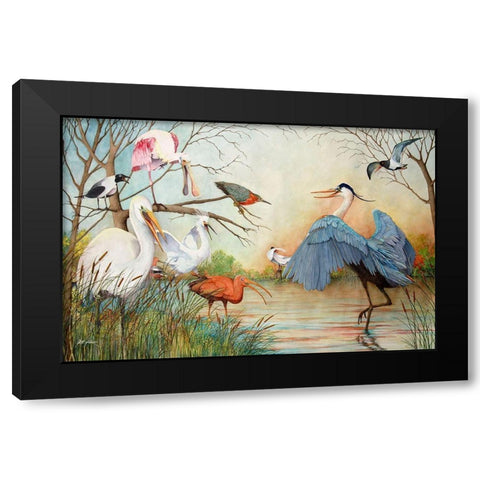 Showoff Black Modern Wood Framed Art Print with Double Matting by Rizzo, Gene