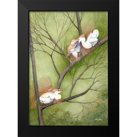 Threes A Crowd Black Modern Wood Framed Art Print by Rizzo, Gene