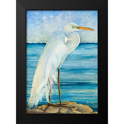 The Lookout Black Modern Wood Framed Art Print by Rizzo, Gene