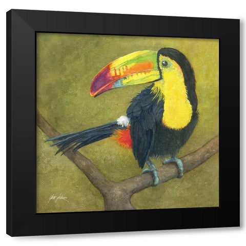 Toucan Black Modern Wood Framed Art Print with Double Matting by Rizzo, Gene