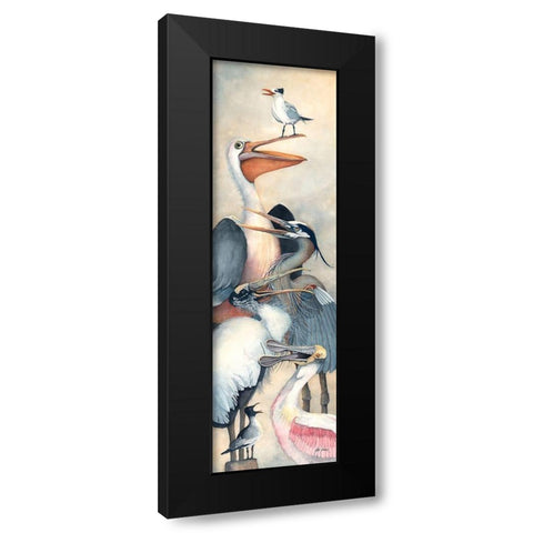 What Pecking Order Black Modern Wood Framed Art Print by Rizzo, Gene