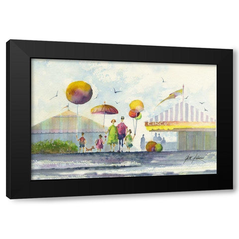 Fun People Black Modern Wood Framed Art Print with Double Matting by Rizzo, Gene