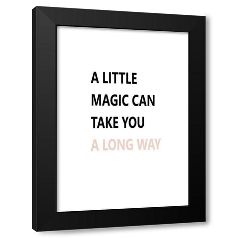 A Little Magic Black Modern Wood Framed Art Print by Mi, Suki