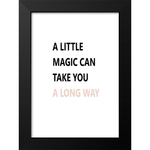 A Little Magic Black Modern Wood Framed Art Print by Mi, Suki
