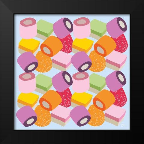 All of the Sweets Black Modern Wood Framed Art Print by Hollie, Jasmine