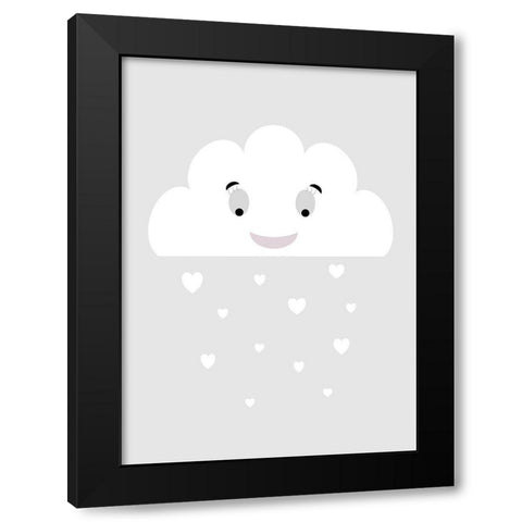 Cloud of Love Black Modern Wood Framed Art Print with Double Matting by Ratcliffe, Tiffany