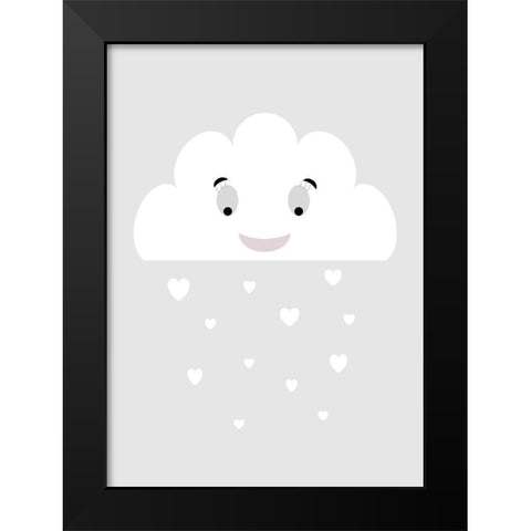 Cloud of Love Black Modern Wood Framed Art Print by Ratcliffe, Tiffany