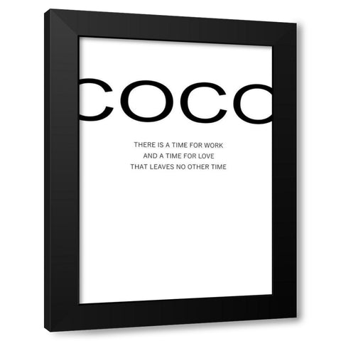 Coco Black Modern Wood Framed Art Print by Mi, Suki