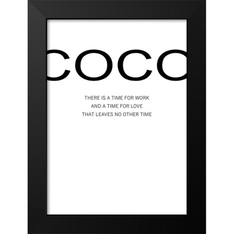 Coco Black Modern Wood Framed Art Print by Mi, Suki