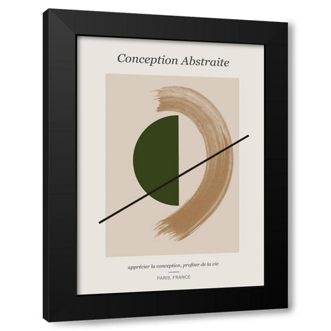 Conception Abstraite Black Modern Wood Framed Art Print by Ratcliffe, Tiffany
